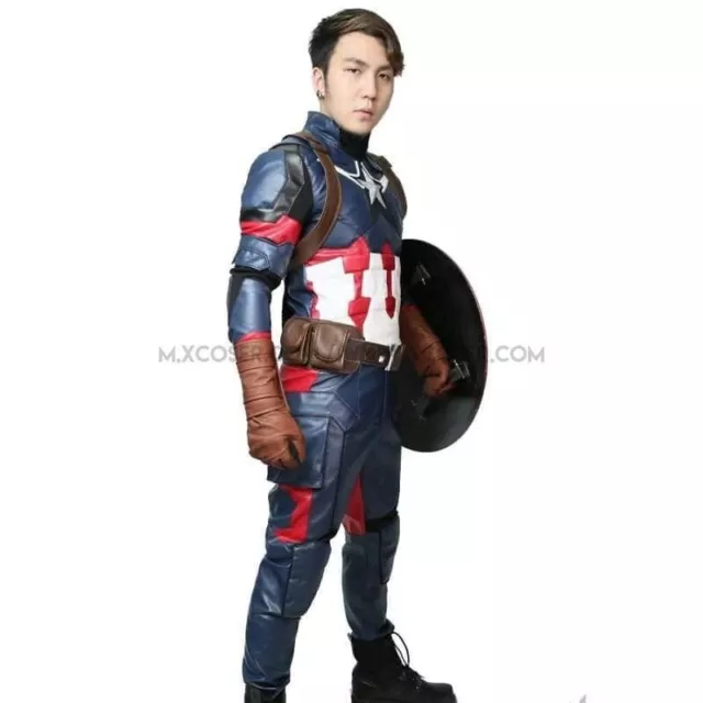 Xcoser (9 piece) Captain America Avengers Cosplay Costume - Size M