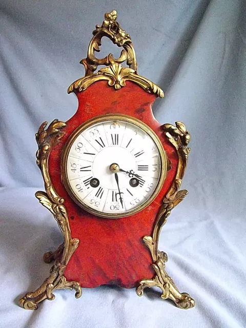 Antique 19c French Faux Tortoiseshell Clock Ormolu Mounts "S.Marti"