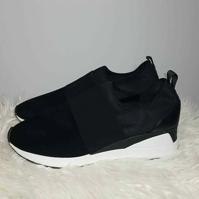 New! Alfani Women's Black  Step 'N Flex Westonn Wedge Sneakers Size 10