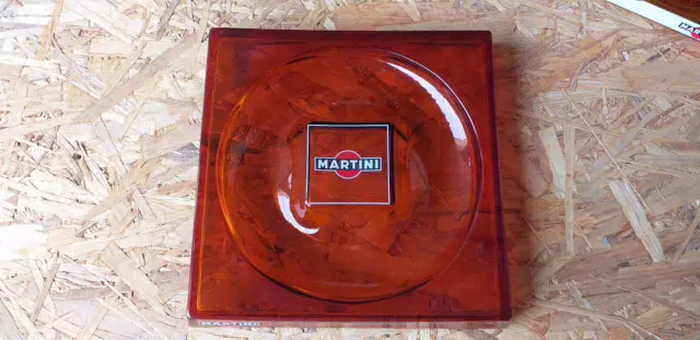 Grand Cendrier  De Comptoir Martini  . Couleur Ambre . Fj Paris 42462120.