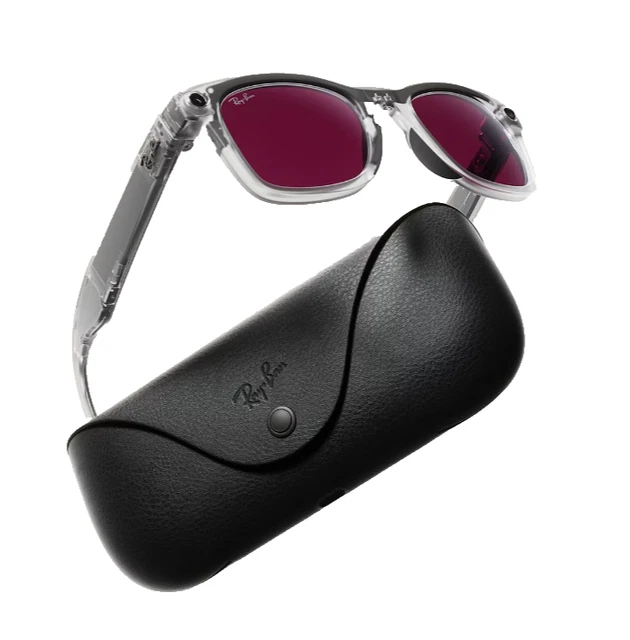 RAY-BAN META WAYFARER Limited Gen 2 Matte Transparent Ruby Transitions ...