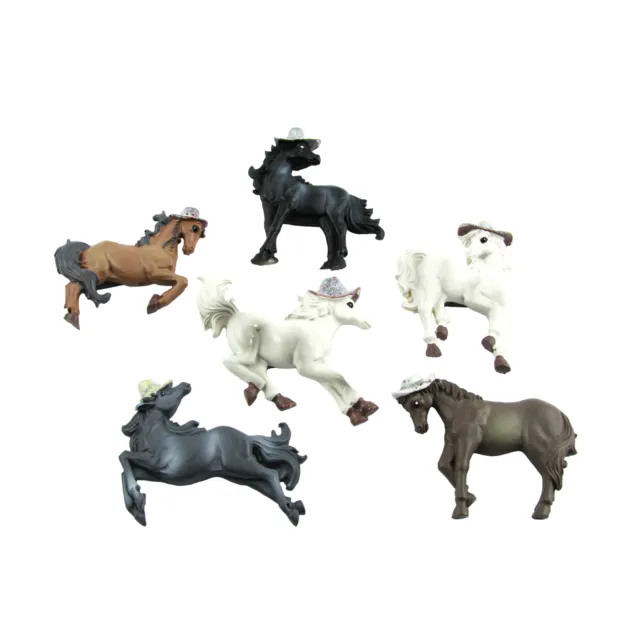 Resin Horse Refrigerator Magnet Set, Set of 6