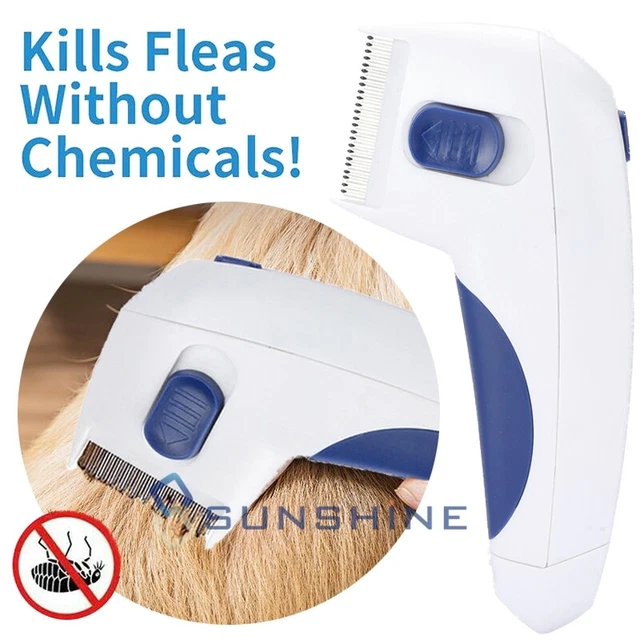 Electric Pet Flea Comb Great for Dogs & Cats Animals Anti Tick Control Brush New
