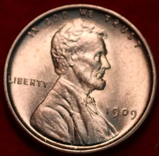 Uncirculated Red 1909 VDB Philadelphia Mint Copper Lincoln Wheat Cent