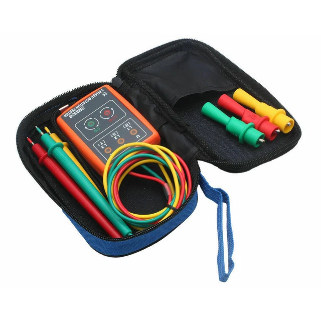 Phase Rotation Indicator Led Panel SM852B 3 PHASE Sequence Rotation Tester LED Indicator Detector Checker ...