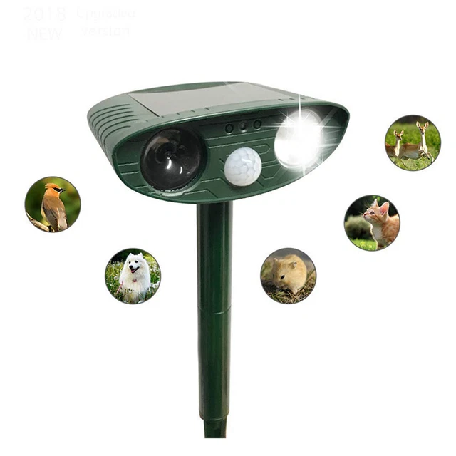 Solar Powered Ultrasonic Animal Repellents Car Travel Camping Outdoor Waterproof