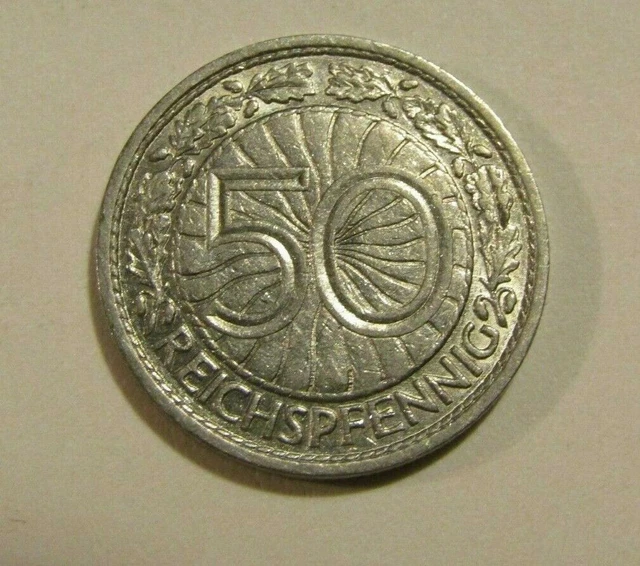 Germany Weimar 1927-A 50 Pfennig Coin