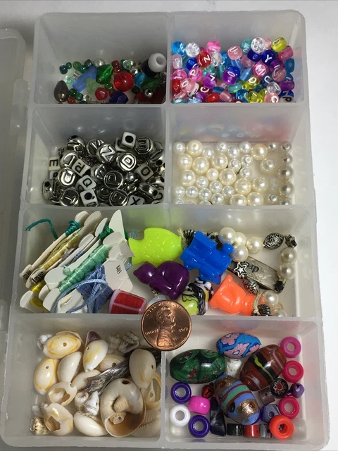 Vintage Darice Glass Beading Organizer Thread Shells Hobby Crafts Home Sewing