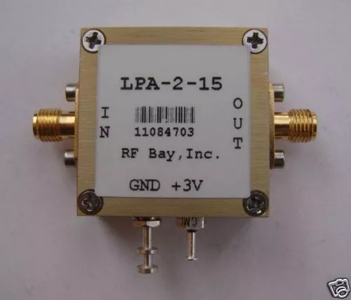 5-2400MHz 20dB Gain 3V RF Amplifier, LPA-2-15, New, SMA