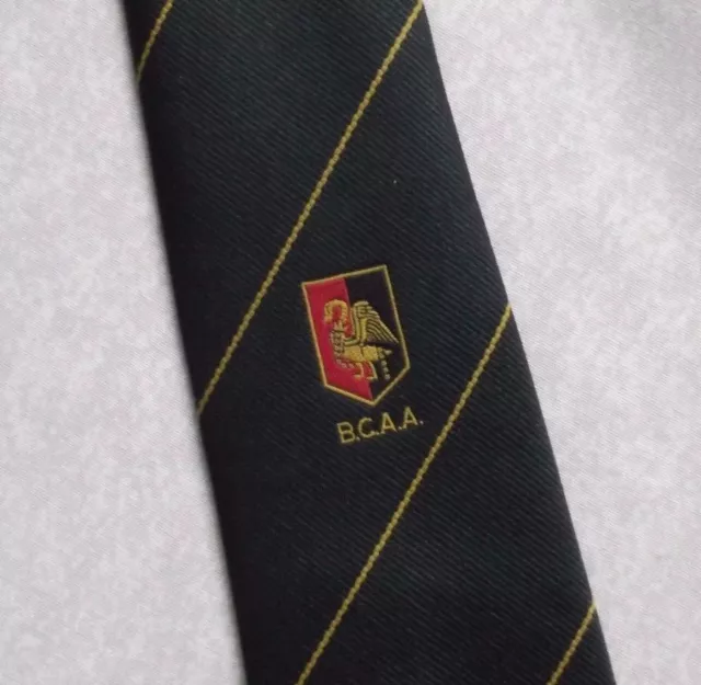 Tie Necktie Mens Vintage Crested Club Association Society BCAA