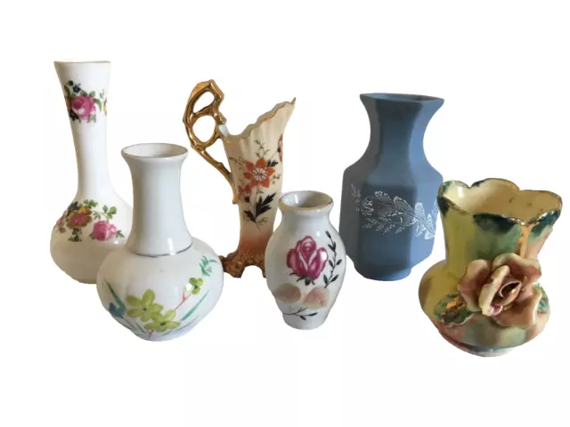 Vintage JOB LOT Mix Mini Vases - Pottery, Ceramic, Decorative Floral Vase