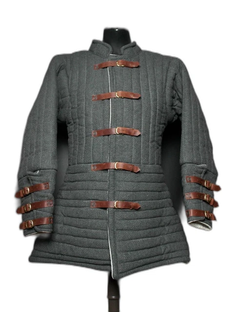 Médiéval Gambeson Épais Rembourré Gilet Jacketfs