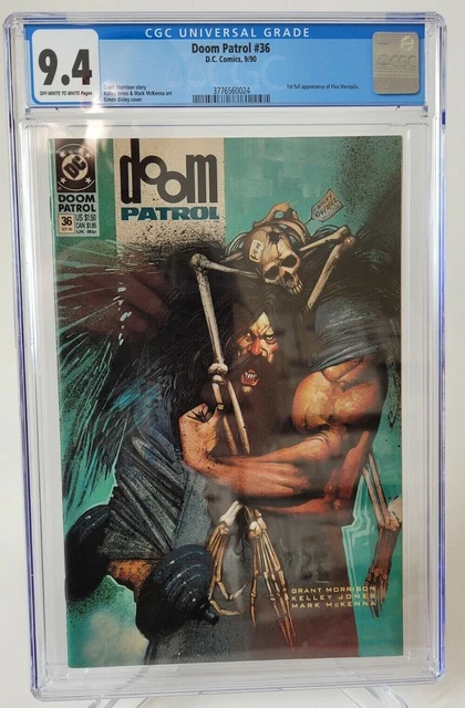 Doom Patrol #36 Cgc 9.4 Graded 1990 Dc 1St Full Appearance Of Flex Mentallo