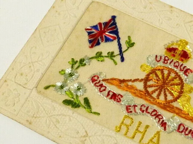 WW1 RHA Royal Horse Artillery Embroidered Silk Postcard #SP23 3