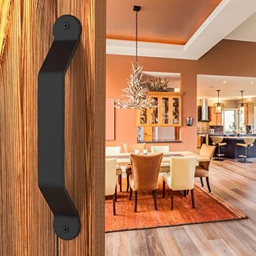 Barn Door Handle Pull 10 Inch Large Black Rustic Sliding Fence Gate Handle
