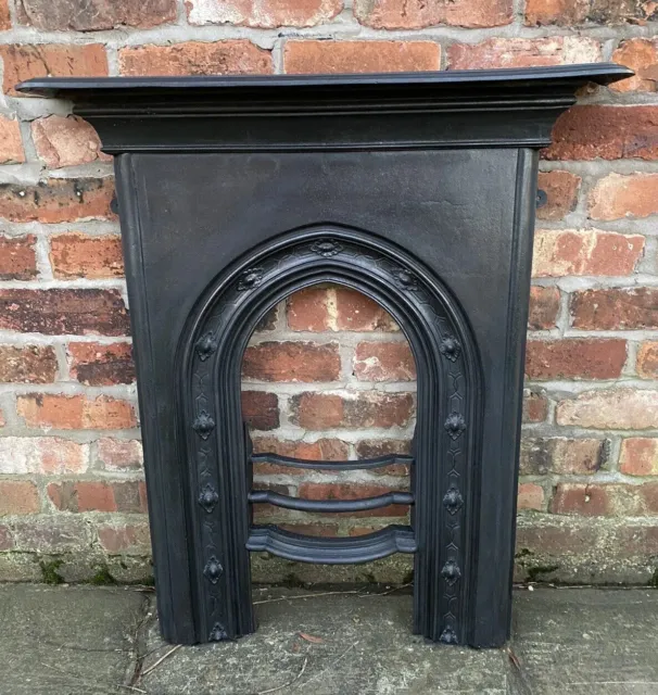 Beautiful Vintage Gothic Victorian Style Cast Iron Fire Place Fireplace 4