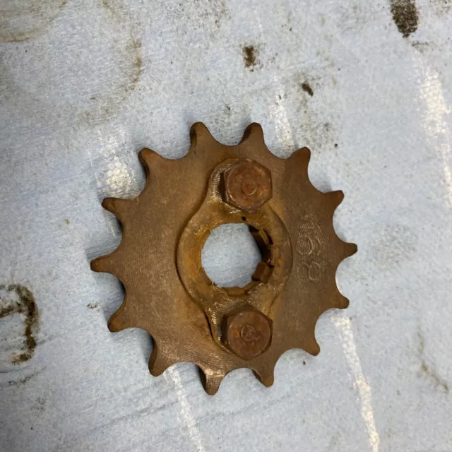 2006 HONDA CRF100F motor drive sprocket and mounting hardware
