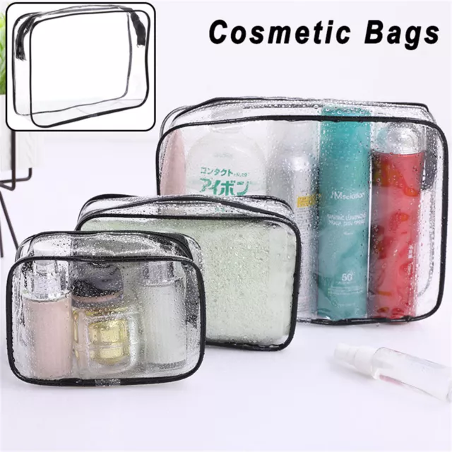 Zipper Storage Pouch PVC Makeup Case Transparent Toiletry Bag Cosmetic Bags