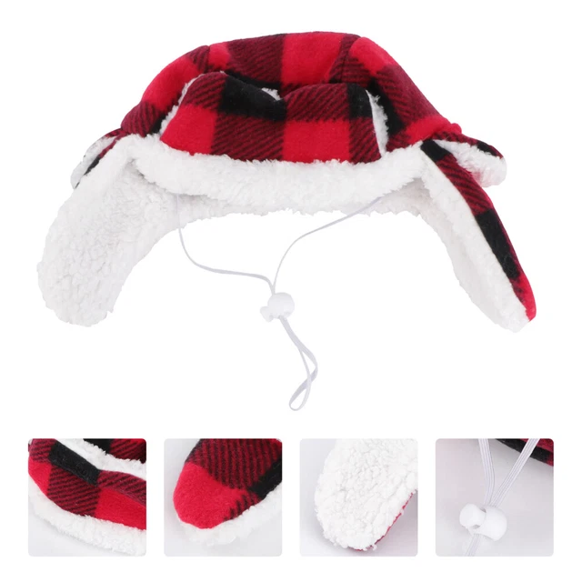 1Pc plaid santa hat dog hatss Hund Hüte für Kleine Hunde Pet Kostüm