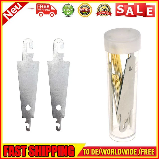30pcs Needle Threader Cross Stitch Sewing Needle Threading Hook Guide Device Kit