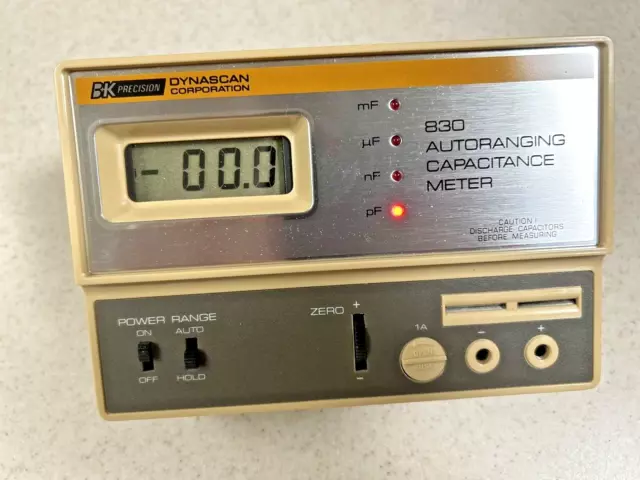 B&K Precision Dynascan 830 Capacitance Meter With Manual And Box New Old Stock