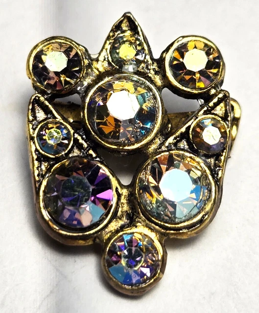 Casoty Gold Rhinestone Brooch, Brooches For Women, Vintage...