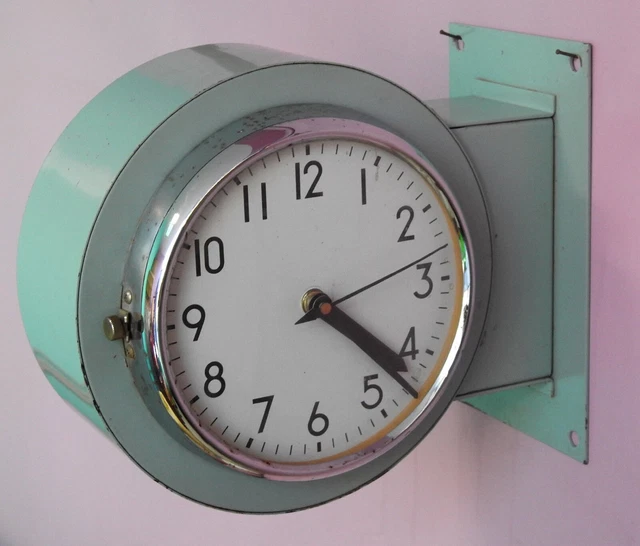 Horloge Murale Vintage Style Nautique En Bois - Fonctionne Sur Piles - Occasion En état