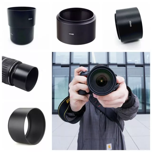 Metal Long Lens Hood Screw-in Camera Lens Hood   Photographer Gifts