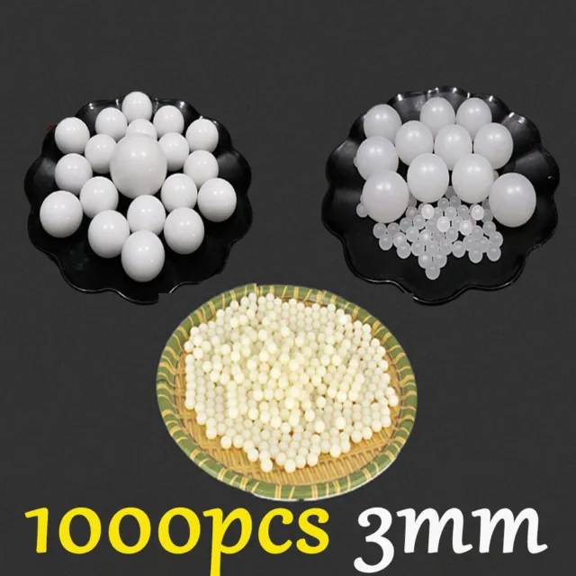 1000PCS Plastic Ball Solid PP Polypropylene Cosmetic Bottle Round Ball Dia 3mm