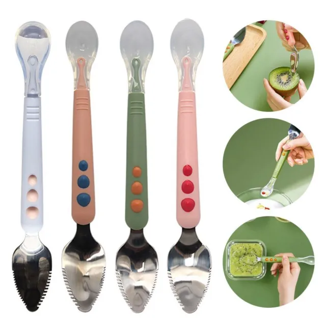 Double-Ended Complementary Food Spoon Baby Tableware Feeding Spoon