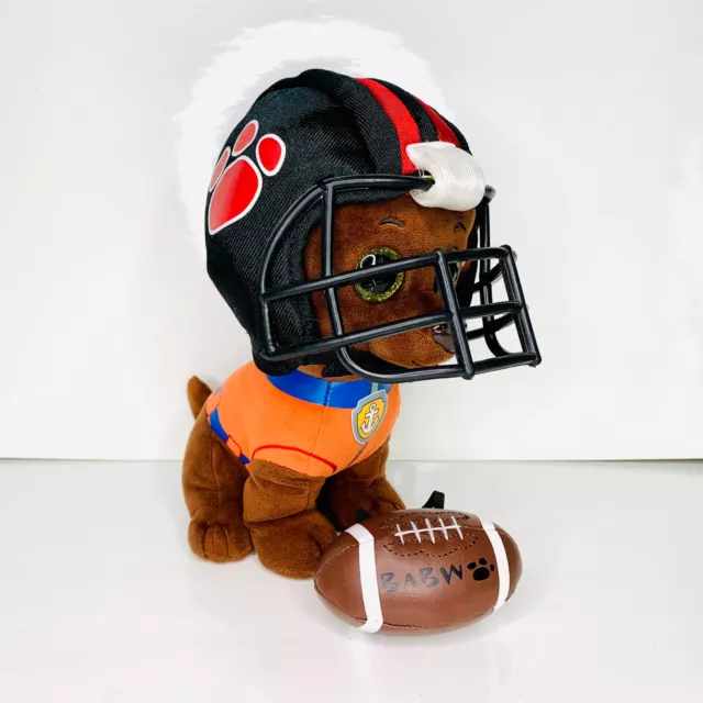 Build A Bear BABW Black Football Helmet with Red Pawprint Sports Outfit Set
