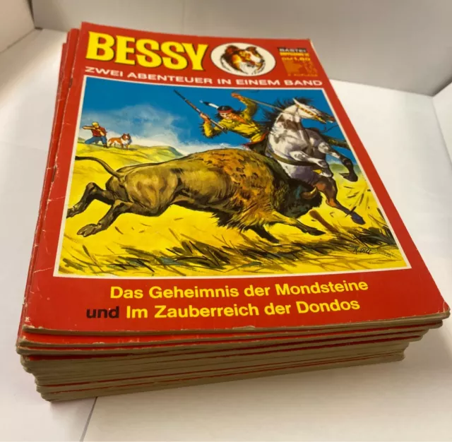 20 x Bessy Doppelband von Nr. 32 - 60 Bastei Originalheft Serie 1969 2. Auflage