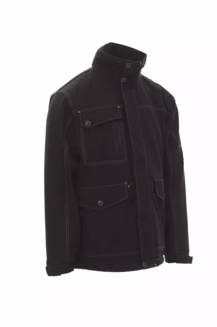 Taglie Forti Uomo Giubbotto Parka Caldo Impermeabile Nero  No Maxfort Giacca
