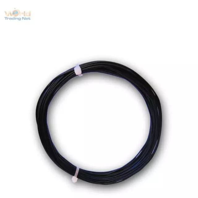 ( 0,53€/ M) 10m Galon Noir - Cœur Unique Flexible 0,25mm ² Câble Luetze Tresse