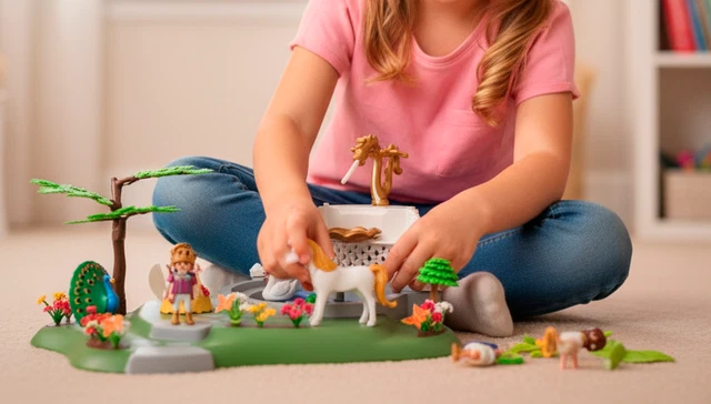 Playmobil 4137 Superset Fontaine Royale Avec Licorne - Complet