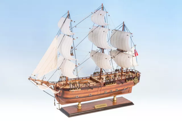 SEACRAFT GALLERY HM Bark Endeavour Model Ship Boat Completed Handmade Gift 50cm