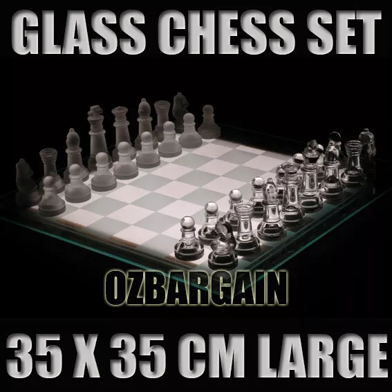 Glass Chess Large Set For Home & Office Decor Board Game 2