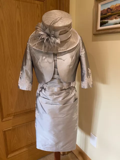 John Charles Silver Mother Of The Bride Outfit - Size 10