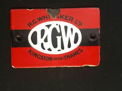 Rg Whitaker Ltd Kingston Upon Thames Porcelain Advertising Plaque Enamel Sign