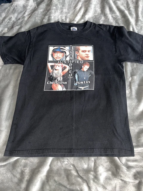 Justin Timberlake/ Christina Aguilera concert T-Shirt mens M Delta