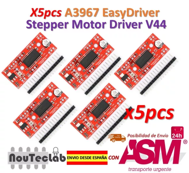 5pcs A3967 Easy Driver Moteur Pas à Pilote V44 Développement Board 3D Imprimante