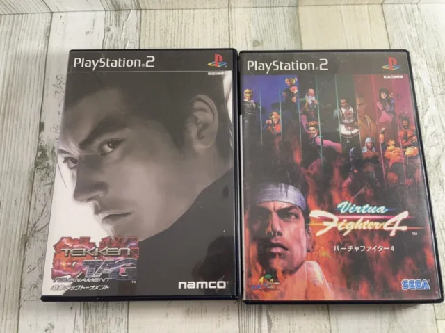 PS2 Tekken ＆ Virtua Fighter 4 Set of 2 Japanese Version PlayStation2 USED Games