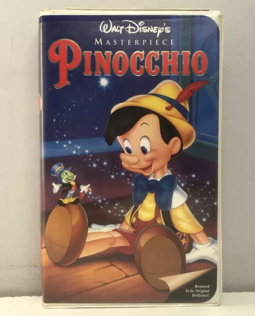 Walt Disney’s Pinocchio VHS Video Tape Masterpiece Collection VTG Clamshell Case