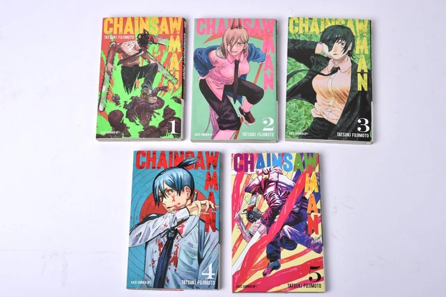 CHAINSAW MAN- MANGA Tatsuki Fujimoto-Lot 5 tomes 1 à 5- Kazé EUR 15,50