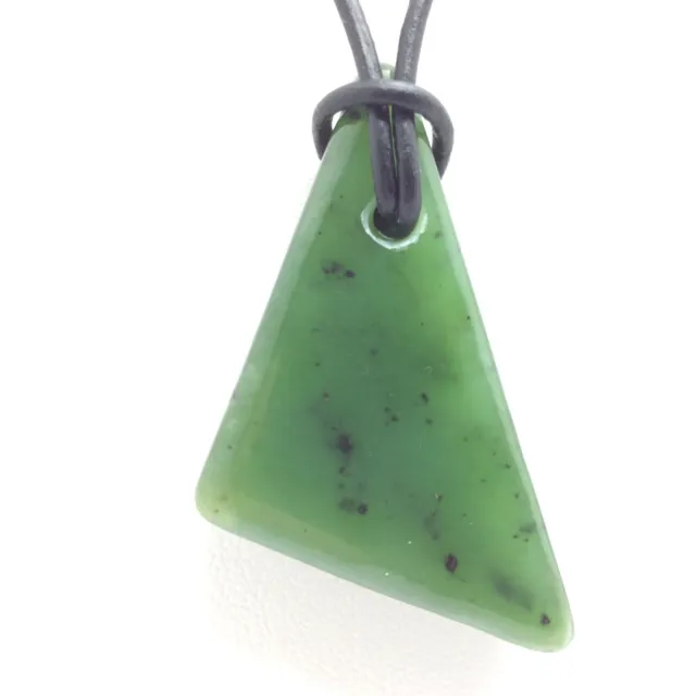 Siberian Jade Pendant Green Polished Nephrite Necklace Rare Russia Gem Stone #69
