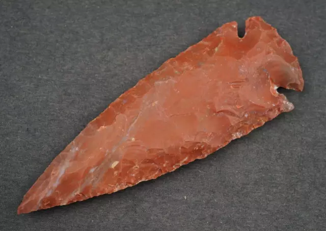 Red Dirt 4.7" Flint Spearhead Head Point Knife Blade Arrowhead B690