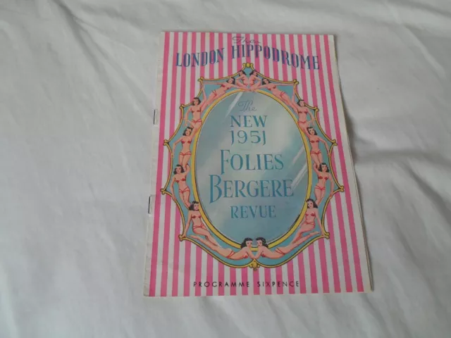 LONDON HIPPODROME THEATRE - The New 1951 Folies Bergere Revue programme