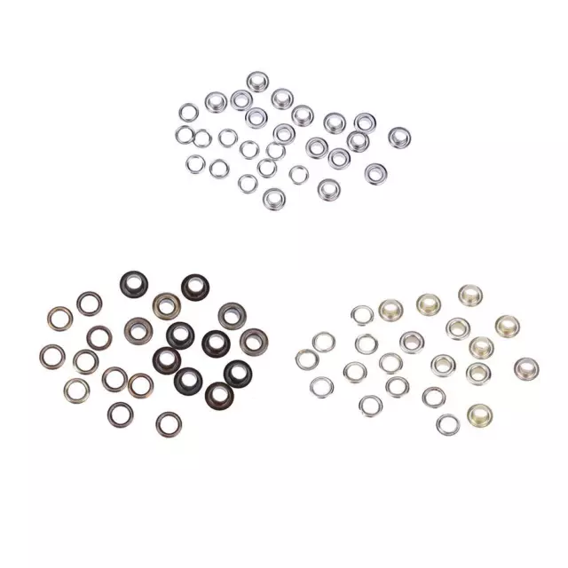 100 Sets Öse mit Unterlegscheibe Lederhandwerk Reparaturtülle 4mm 5mm 6mm 8mm 2