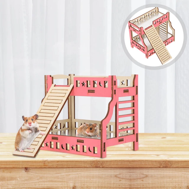 1pc Kletterleiter für Kleintiere Reptil Brücke Holz Hamster Spielen Plattform