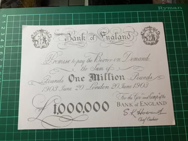 £1,000,000  One Million Pound Note Centennial Banknote Copy No 3